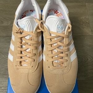 adidas Tan and White Women's Sneakers